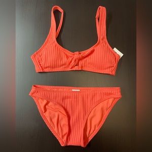xhilaration Target swimsuit coral size small ribbed fabric